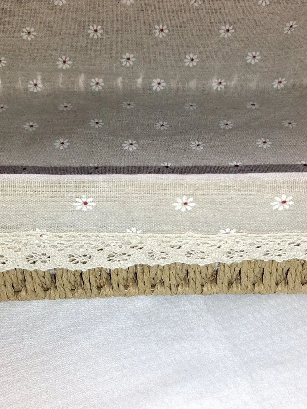 Wicker Basket with Handles and Liner